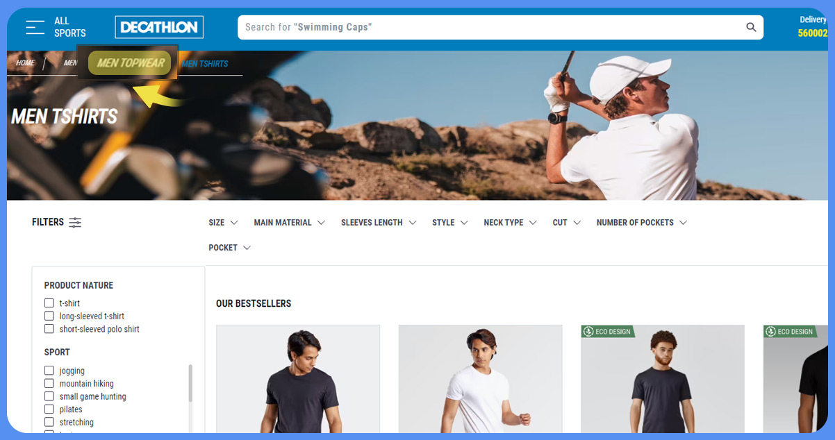 After-clicking-Men's-T-shirt,-redirect-to-a-new-page